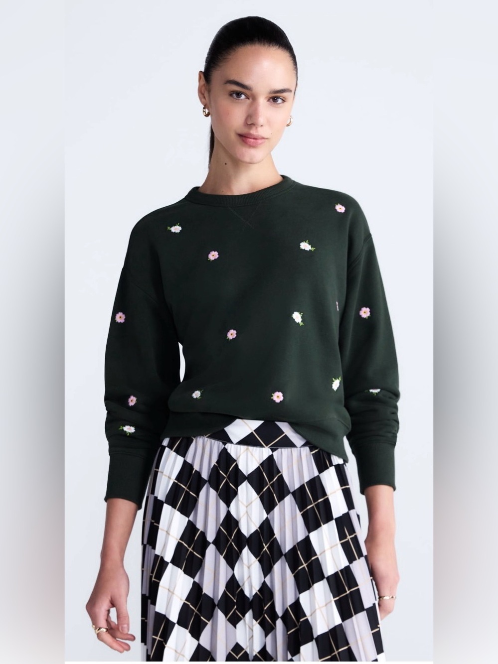 Free Assembly Women’s Embroidered Crewneck Sweater